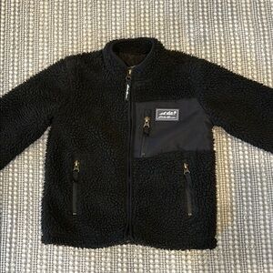 Eddie Bauer Black Sherpa Fleece Kids Jacket